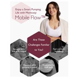 momcozy M9 Mobile Breast Pump Double bílá, růžová