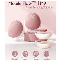 momcozy M9 Mobile Breast Pump Double bílá, růžová
