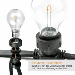 LEDmaxx Illu-20-v2 párty světelný řetěz vnitřní/venkovní 230 V Počet žárovek 20 LED Délka světel: 20 m