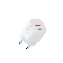 XTORM Ultra Wall USB nabíječka, GaN, 1x USB-C®, 1x USB A , 20 W, Quick Charge 3.0, bílá