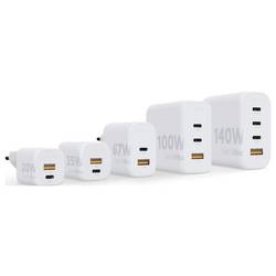 XTORM Ultra Wall USB nabíječka, GaN, 1x USB-C®, 1x USB A , 20 W, Quick Charge 3.0, bílá