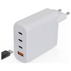 XTORM Ultra Wall USB nabíječka, GaN, 3x USB-C®, 1x USB A , 140 W, Quick Charge 3.0, bílá