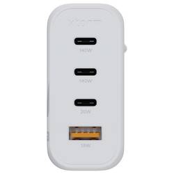 XTORM Ultra Wall USB nabíječka, GaN, 3x USB-C®, 1x USB A , 140 W, Quick Charge 3.0, bílá
