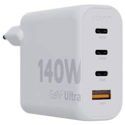 XTORM Ultra Wall USB nabíječka, GaN, 3x USB-C®, 1x USB A , 140 W, Quick Charge 3.0, bílá