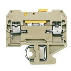 SAK Series, Test-disconnect terminal, Rated cross-section: 4 mm², Screw connection, PA 66, Beige, Direct mounting SAKR 2STB 0412260000 béžová, žlutá