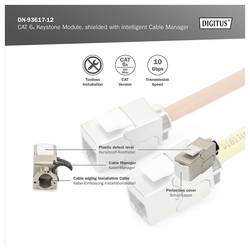 Digitus RJ45 vestavný modul Keystone CAT 6A 12 ks