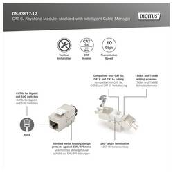Digitus RJ45 vestavný modul Keystone CAT 6A 12 ks