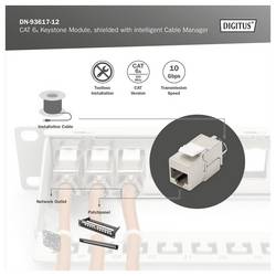 Digitus RJ45 vestavný modul Keystone CAT 6A 12 ks