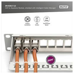 Digitus RJ45 vestavný modul Keystone CAT 6A 12 ks
