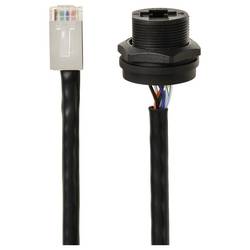 TRU COMPONENTS TC-13543644, RJ45 konektor, černá, 1 ks