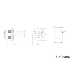 TRU COMPONENTS TC-13543656, zásuvkový modul RJ45, černá, 1 ks