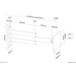 Neomounts FPMA-W830BLACK držák na zeď pro monitor 1 Displej: (s) 25,4 cm (10) - 68,6 cm (27) černá naklápěcí, nakláněcí, odnímatelný