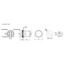 TRU COMPONENTS TC-14131060 indikační LED bílá Kulaté 400 V