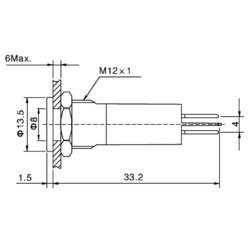 TRU COMPONENTS 1605981 indikační LED červená 12 V DC/AC 60 mcd