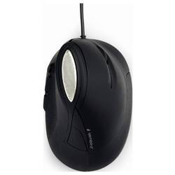 Gembird MUS-ERGO-03 optická ergonomická myš, přenos kabelový, 6 tlačítko, 800 dpi, 1600 dpi, 2400 dpi, 3200 dpi, šedá