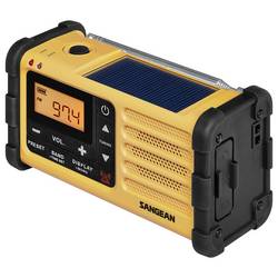 Sangean MMR-88 A500558 outdoorové rádio, FM, AM, nouzové rádio, s USB nabíječkou, stolní lampa, s akumulátorem, Solární panel, Ruční klika, černá, žlutá
