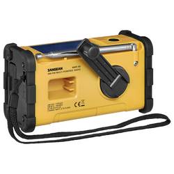 Sangean MMR-88 A500558 outdoorové rádio, FM, AM, nouzové rádio, s USB nabíječkou, stolní lampa, s akumulátorem, Solární panel, Ruční klika, černá, žlutá
