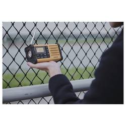 Sangean MMR-88 A500558 outdoorové rádio, FM, AM, nouzové rádio, s USB nabíječkou, stolní lampa, s akumulátorem, Solární panel, Ruční klika, černá, žlutá