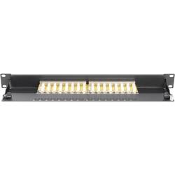 Digitus DIGITUS - CAT 6, Klasse E Patch Panel 16 portů síťový patch panel 483 mm (19) CAT 6 1 U vícebarevná osazený