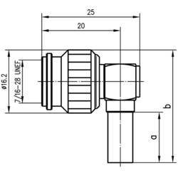 Telegärtner 100023696 100023696 TNC konektor zástrčka, zahnutá 50 Ω 1 ks