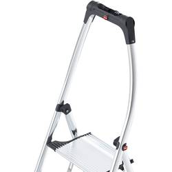 Hailo K100 TopLine 4302-301 hliník sklápěcí schůdky skládací max.prac. výška: 2.25 m stříbrná, černá 5.2 kg