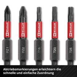 Einhell Impact Bit Taschenbox 10tlg 118653 sada bitů, 1/4 (6,3 mm), PH, PZ, šestiúhelník, TX, 1/4 (6,3 mm)