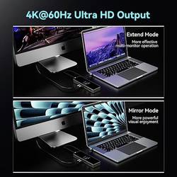 Dockcase USB-C® dokovací stanice Vhodné pro značky (dokovací stanice pro notebook): univerzální Integrovaný displej, vč. funkce nabíjení, napájení USB-C®,