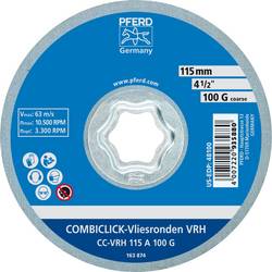 PFERD TOOLS 42000052 COMBICLICK tvrdé rouno CC Ø 115 mm a 100G pro jemné broušení & Finish pro úhlovou brusku Průměr 115 mm