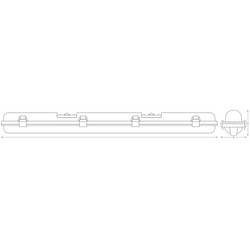 OSRAM HOMELIGHTING Submarine Through Wiring 120cm 15W 4000K venkovní LED reflektor LED 15.00 W studená bílá šedá