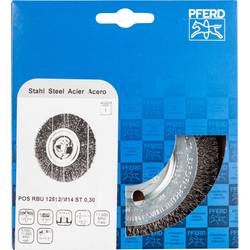 PFERD TOOLS Kulatý kartáč, neopft RBU Ø 125 x 12 mm, ocelové dráty Ø 0,30 pro úhlové brusky 43502301 1 ks