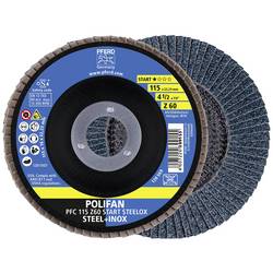 PFERD TOOLS 69300937 PFC 115 Z 60 START STEELOX vějířovitý brusný kotouč Průměr 115 mm Ø otvoru 22.23 mm Zrnitost 40 10 ks