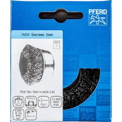 PFERD TOOLS Hrncový kartáč, neopft, TBU Ø 75 mm, M14, drát z nerezové oceli Ø 0,30 pro úhlové brusky POS TBU 75/M14 INOX 0,30 43469003 1 ks