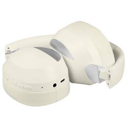 LogiLink BT0071C sluchátka uzavřená (Over Ear) Bluetooth® krémová Potlačení hluku headset telefon