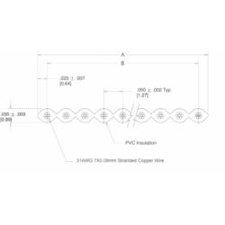 TRU COMPONENTS 1567186 plochý kabel Rastr (rozteč): 1.27 mm 14 x 0.035 mm² šedá 30.5 m