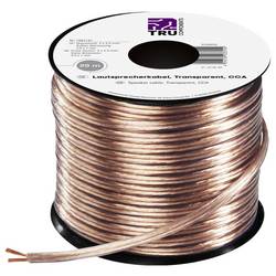 TRU COMPONENTS 1567141 reproduktorový kabel 2 x 2.5 mm² transparentní 20 m