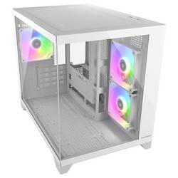 Cougar FV150 mini tower PC skříň, herní pouzdro bílá boční okno