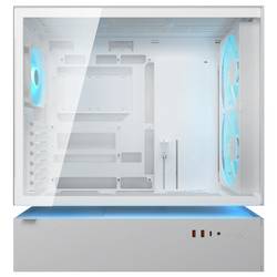 Cougar CFV235 midi tower PC skříň bílá 3 předinstalované ventilátory, integrované osvětlení, boční okno, prachový filtr