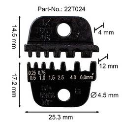 Quadrios 22T024 22T024 krimpovací nástavec dutiny na kabely 0.25 do 6 mm²