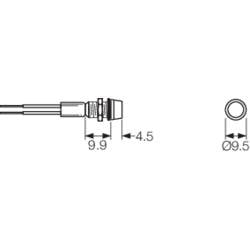 Arcolectric (Bulgin Ltd.) L1041OSMAA indikační LED červená 230 V/AC < 3 mA