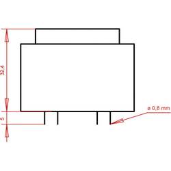 Gerth PTB424802 transformátor do DPS 1 x 230 V 2 x 24 V/AC 5.60 VA 116 mA