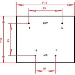 Gerth PTB421501 transformátor do DPS 1 x 230 V 1 x 15 V/AC 5.60 VA 373 mA