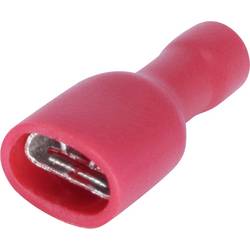 TRU COMPONENTS T1904C117 sortiment plochých zásuvek Šířka zástrčky: 6.30 mm Tloušťka konektoru: 0.80 mm 180 ° plná izolace červená 25 ks