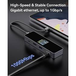 Dockcase USB-C® dokovací stanice DBP61L Vhodné pro značky (dokovací stanice pro notebook): univerzální Integrovaný displej, vč. funkce nabíjení, napájení USB-C®