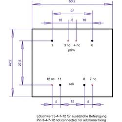 Gerth PT481201 transformátor do DPS 1 x 230 V 1 x 12 V/AC 10 VA 833 mA