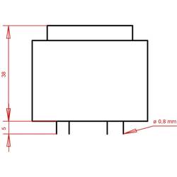 Gerth 426.09.2. transformátor do DPS 1 x 230 V 2 x 4.5 V/AC 8 VA 888 mA