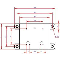Gerth PTA541502 transformátor do DPS 1 x 230 V 2 x 7.50 V/AC 16 VA 1066 mA