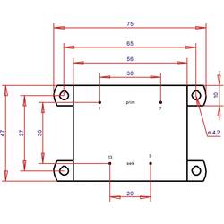 Gerth PTA541501 transformátor do DPS 1 x 230 V 1 x 15 V/AC 16 VA 1066 mA