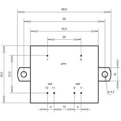 Gerth PT481502F transformátor do DPS 1 x 230 V 2 x 7.50 V/AC 10 VA 666 mA