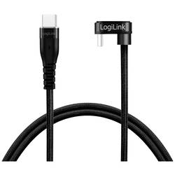 LogiLink USB kabel USB 2.0 USB-C ® zástrčka 3.00 m černá dvoužilový stíněný CU0194