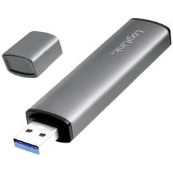 LogiLink UA0394 USB Hub 4 porty USB-A, SD, microSD USB 3.2 Gen2 10 GBit/s s hliníkovým krytem, se zabudovanou čtečkou SD karet, se stavovými LED vesmírná šedá